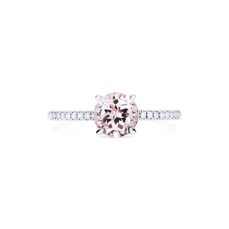 [Celia] Modern Classic Solitaire Ring in Morganite