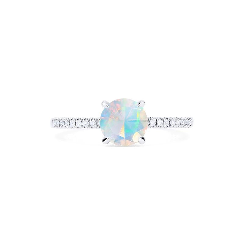 [Celia] Modern Classic Solitaire Ring in Opal