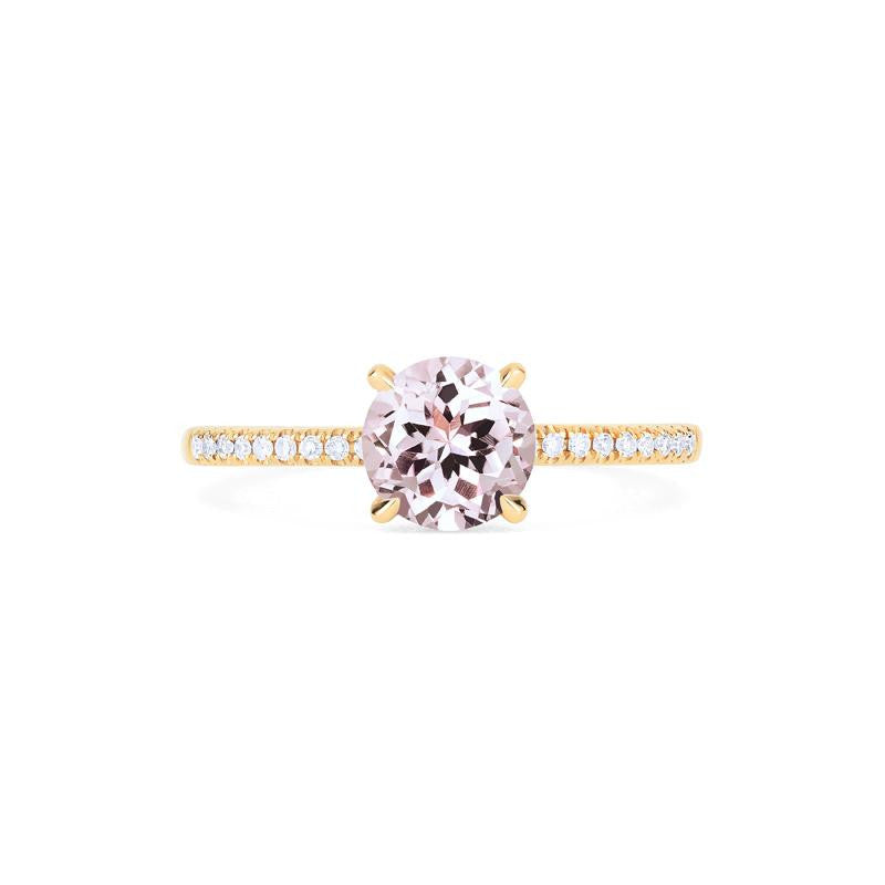 [Celia] Modern Classic Solitaire Ring in Morganite
