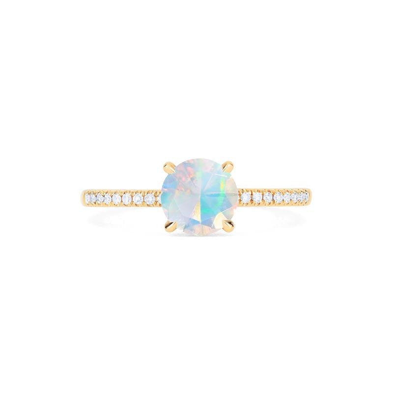 [Celia] Modern Classic Solitaire Ring in Opal
