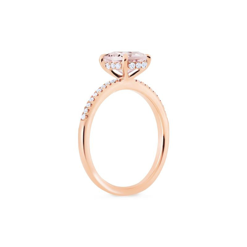 [Elaine] Modern Classic Oval Solitaire Ring in Morganite