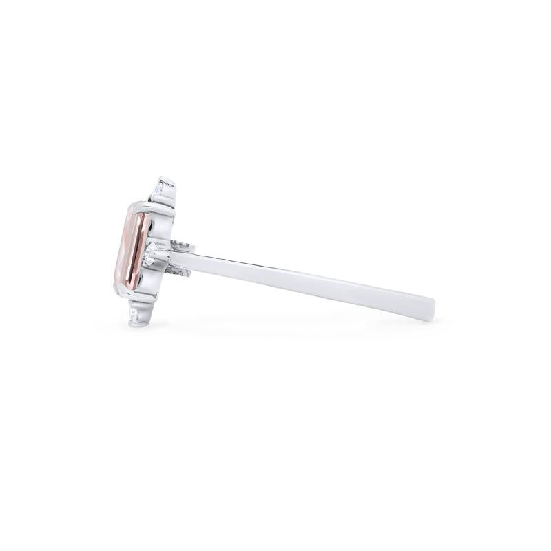 [Justine] Mid Century Emerald Cut Ring in Morganite