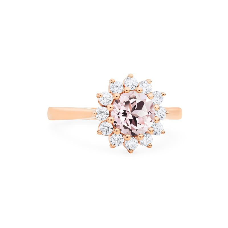 [Rosalie] Vintage Bloom Ring in Morganite