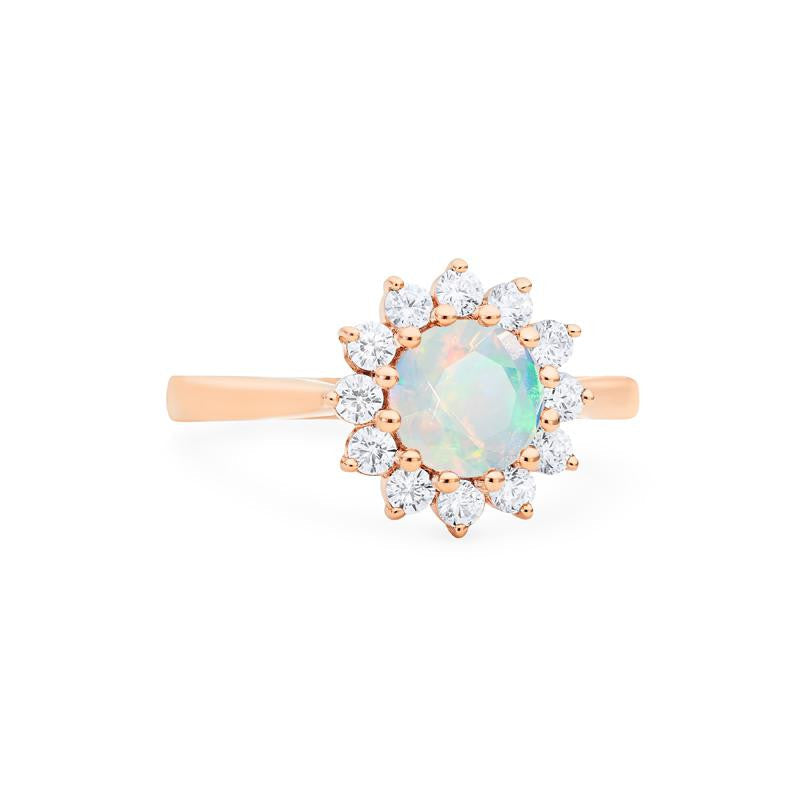 [Rosalie] Vintage Bloom Ring in Opal