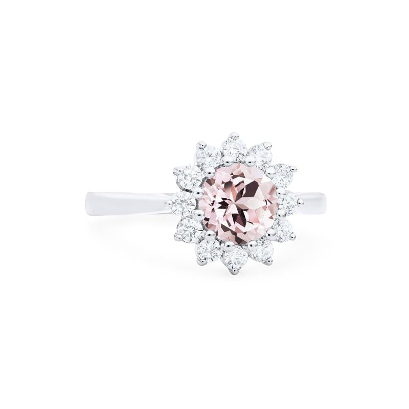 [Rosalie] Vintage Bloom Ring in Morganite