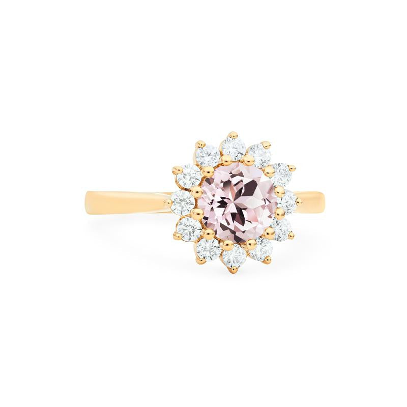 [Rosalie] Vintage Bloom Ring in Morganite