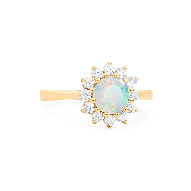 [Rosalie] Vintage Bloom Ring in Opal