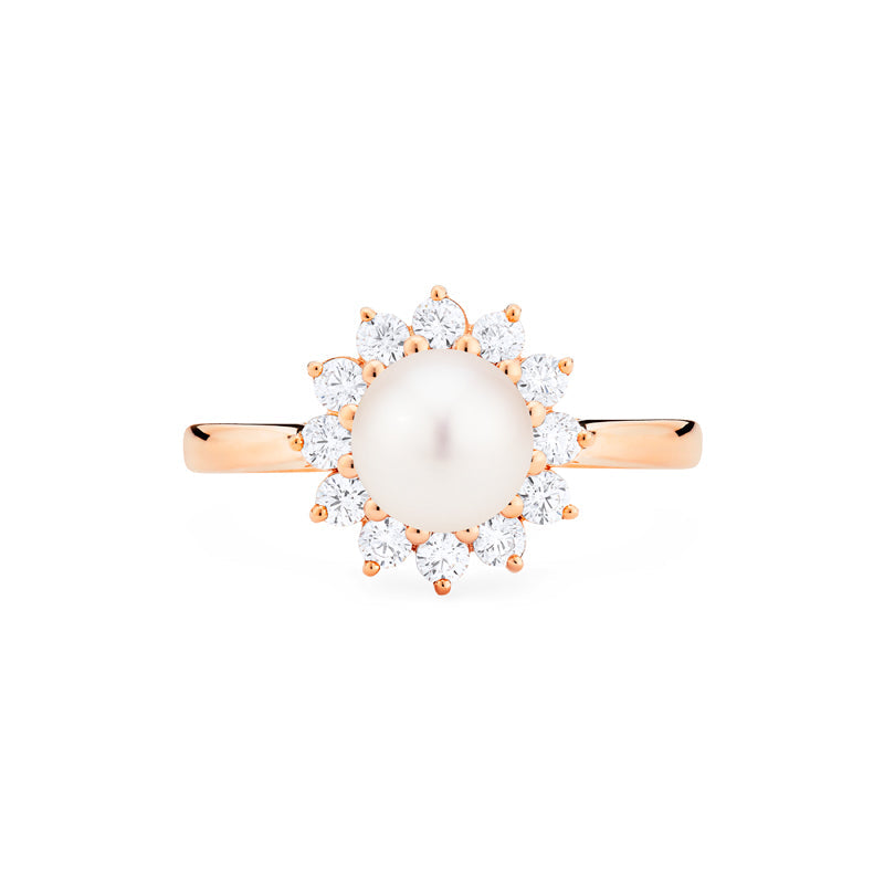 [Rosalie] Ready-to-Ship Vintage Bloom Ring in Akoya Pearl