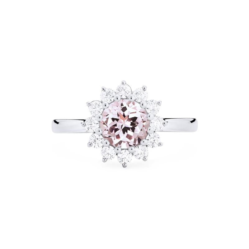[Rosalie] Vintage Bloom Ring in Morganite