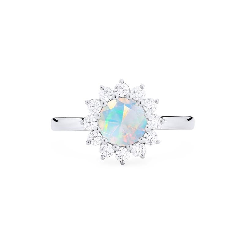 [Rosalie] Vintage Bloom Ring in Opal