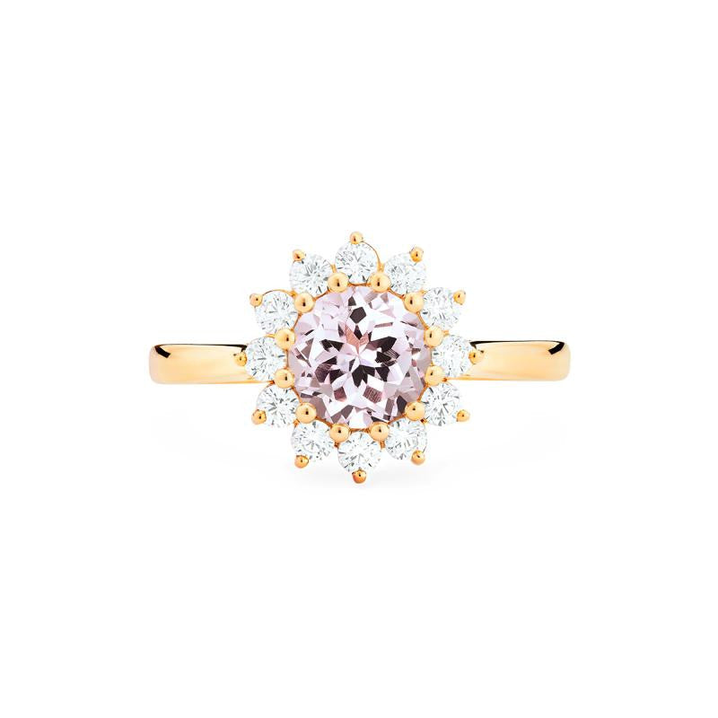 [Rosalie] Vintage Bloom Ring in Morganite