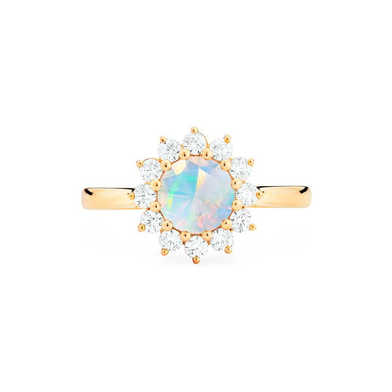 [Rosalie] Vintage Bloom Ring in Opal