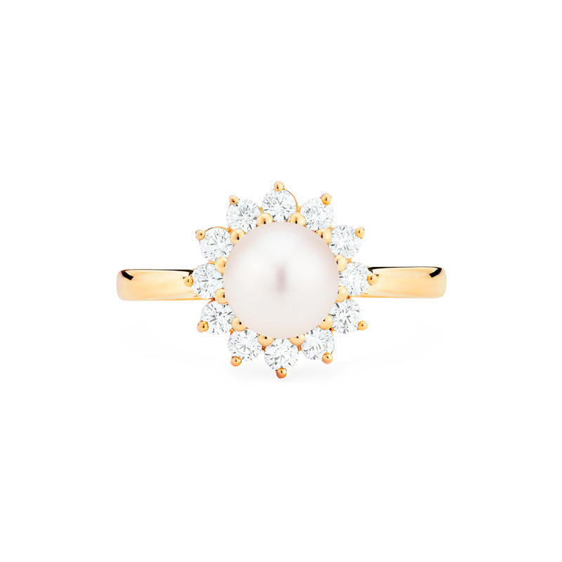 [Rosalie] Vintage Bloom Ring in Akoya Pearl