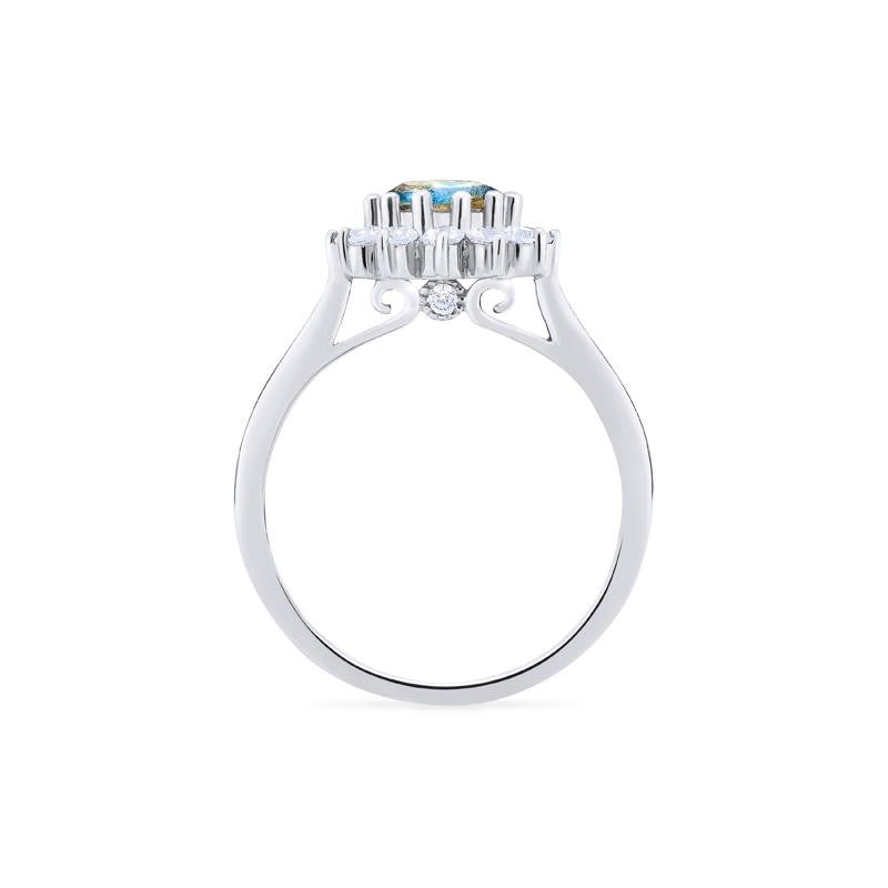 [Rosalie] Vintage Bloom Ring in Labradorite
