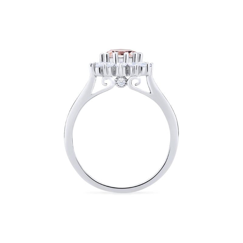 [Rosalie] Vintage Bloom Ring in Morganite