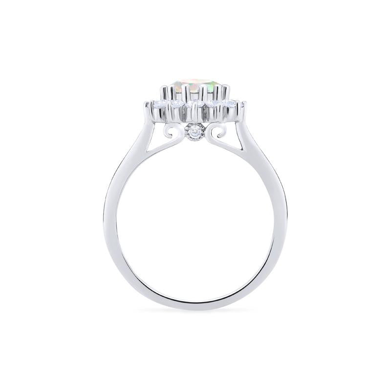 [Rosalie] Vintage Bloom Ring in Opal
