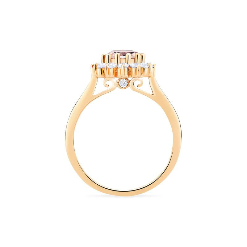 [Rosalie] Vintage Bloom Ring in Morganite