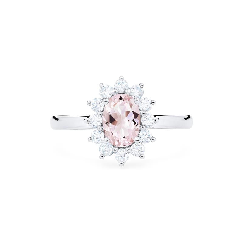 [Julianne] Vintage Bloom Oval Cut Ring in Morganite