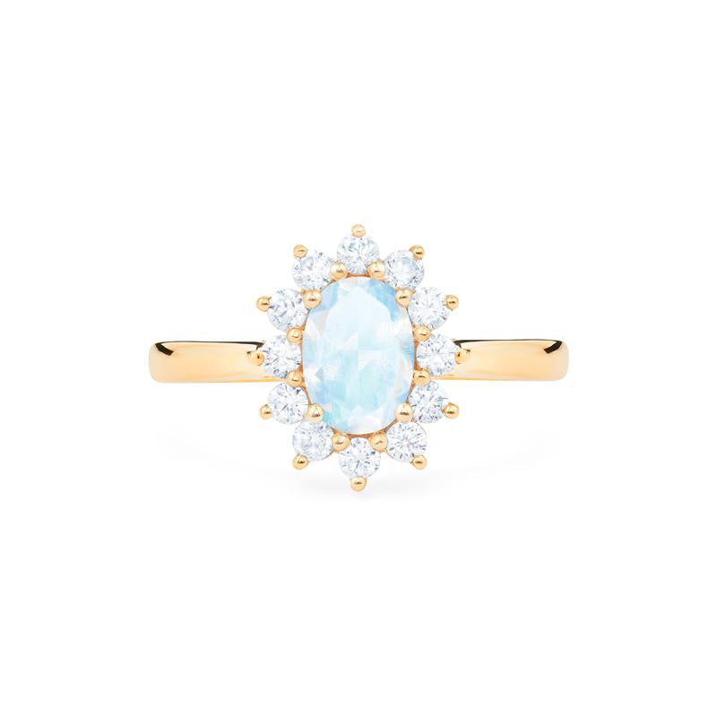 [Julianne] Vintage Bloom Oval Cut Ring in Moonstone