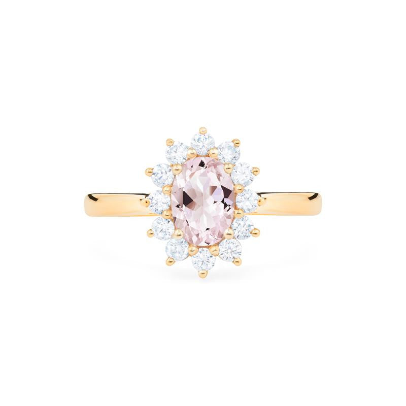 [Julianne] Vintage Bloom Oval Cut Ring in Morganite