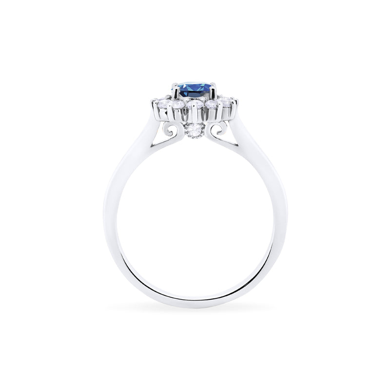 [Julianne] Vintage Bloom Oval Cut Ring in Lab Alexandrite