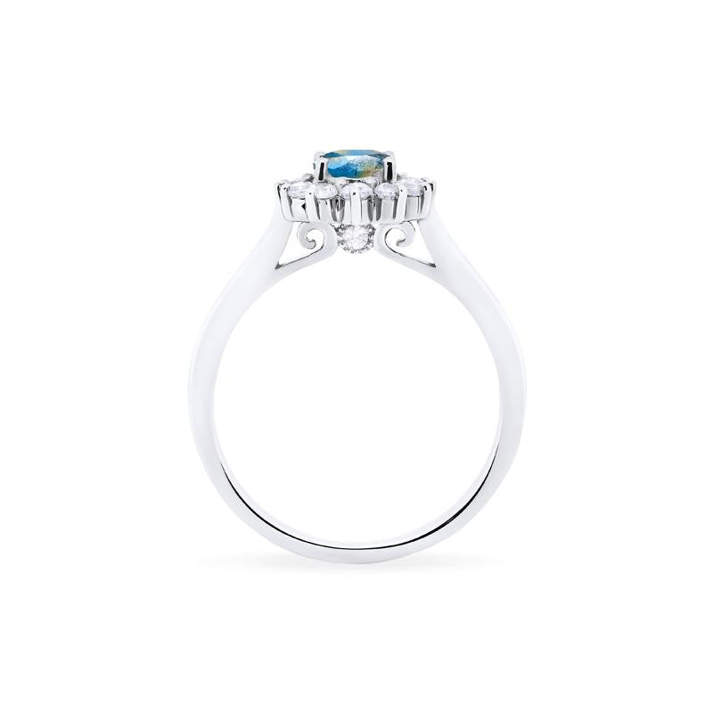 [Julianne] Vintage Bloom Oval Cut Ring in Labradorite