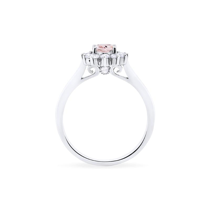 [Julianne] Vintage Bloom Oval Cut Ring in Morganite