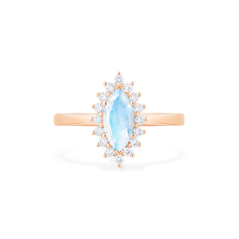 [Helena] Vintage Bloom Marquise Cut Ring in Moonstone