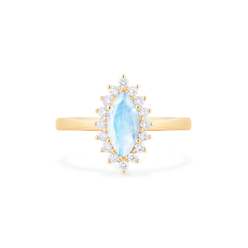[Helena] Vintage Bloom Marquise Cut Ring in Moonstone
