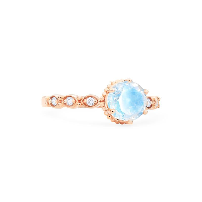 [Evelyn] Vintage Classic Crown Engagement Ring in Moonstone