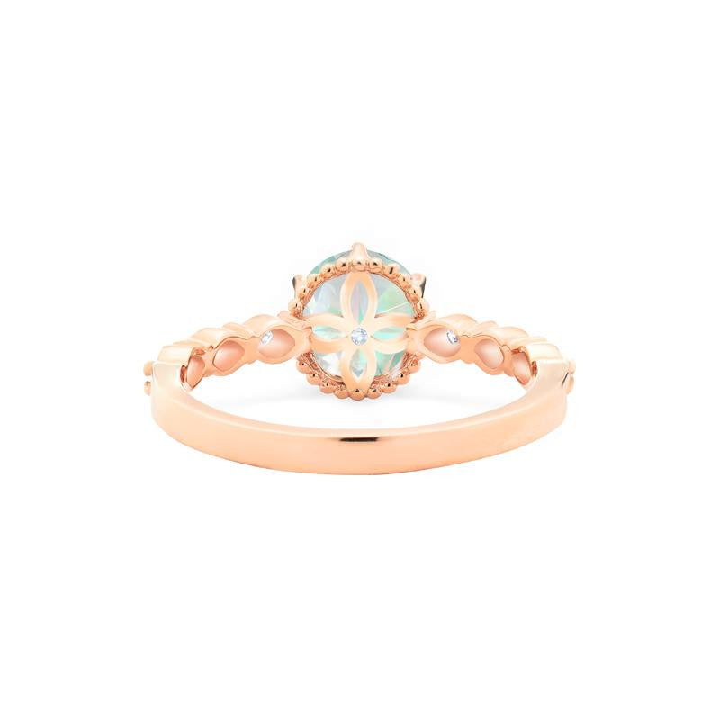 [Evelyn] Vintage Classic Crown Engagement Ring in Opal