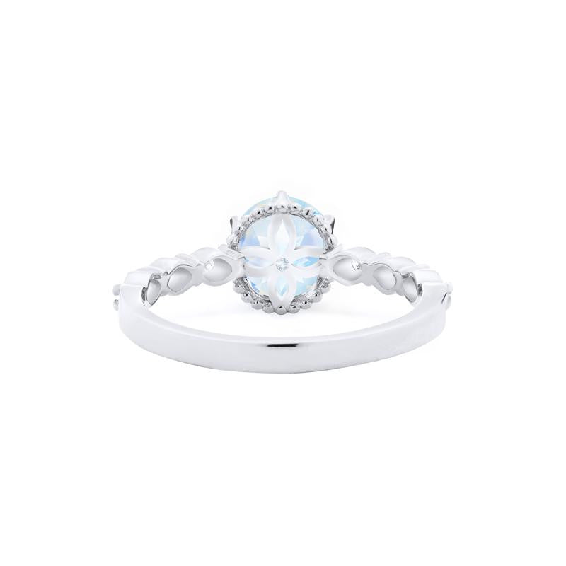 [Evelyn] Vintage Classic Crown Engagement Ring in Moonstone