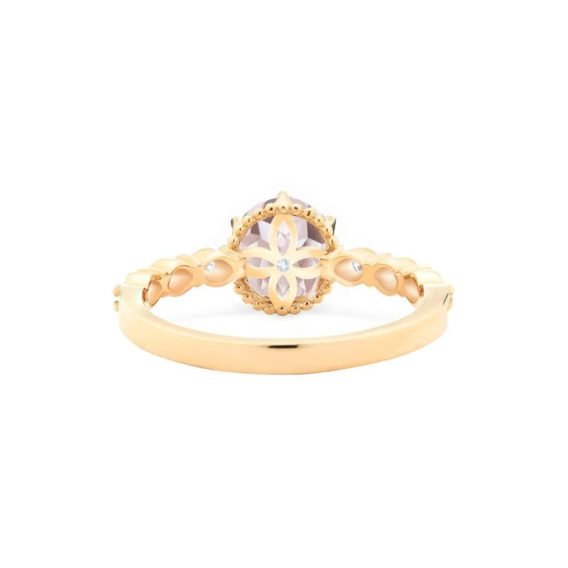 [Evelyn] Vintage Classic Crown Engagement Ring in Morganite