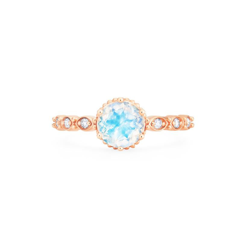 [Evelyn] Vintage Classic Crown Engagement Ring in Moonstone