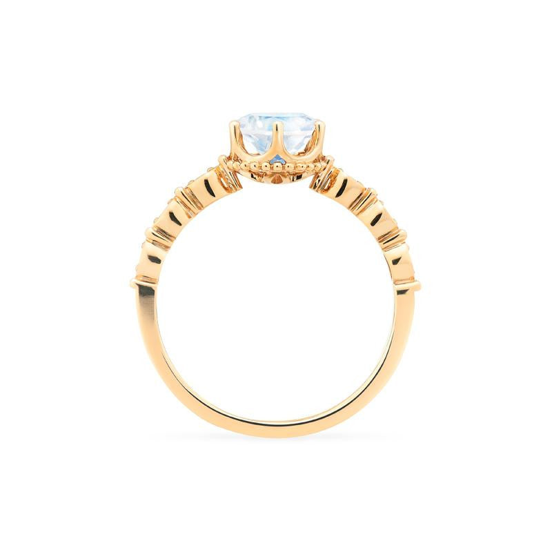 [Evelyn] Vintage Classic Crown Engagement Ring in Moonstone