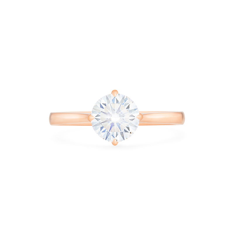 [Marguerite] Victorian Lace Solitaire Engagement Ring in Diamond / Moissanite