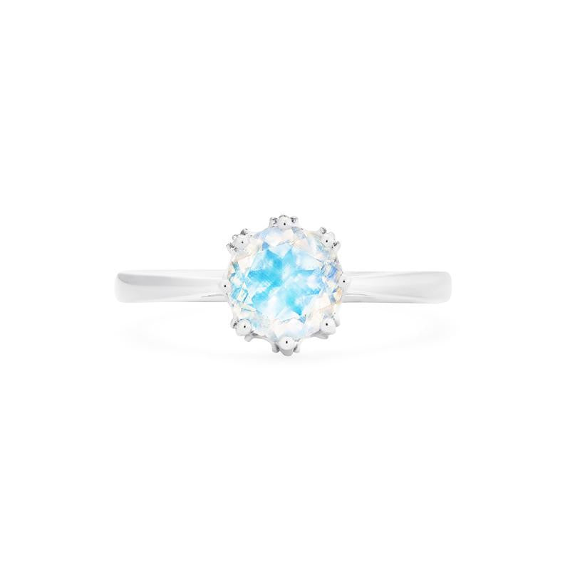 [Cassandra] Vintage Crown Solitaire Ring in Moonstone