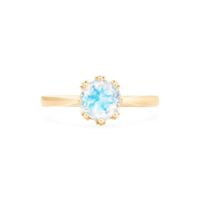 [Cassandra] Vintage Crown Solitaire Ring in Moonstone