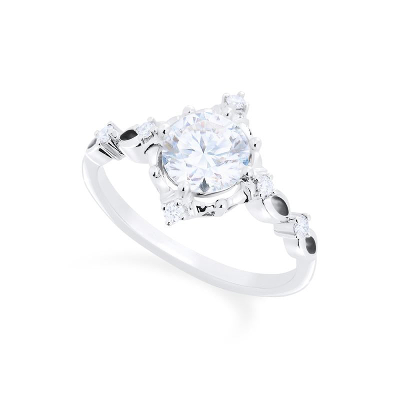 [Annalise] Victorian Heirloom Engagement Ring in Diamond / Moissanite