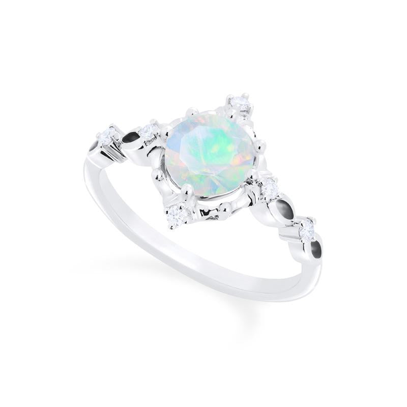 [Annalise] Victorian Heirloom Engagement Ring in Opal