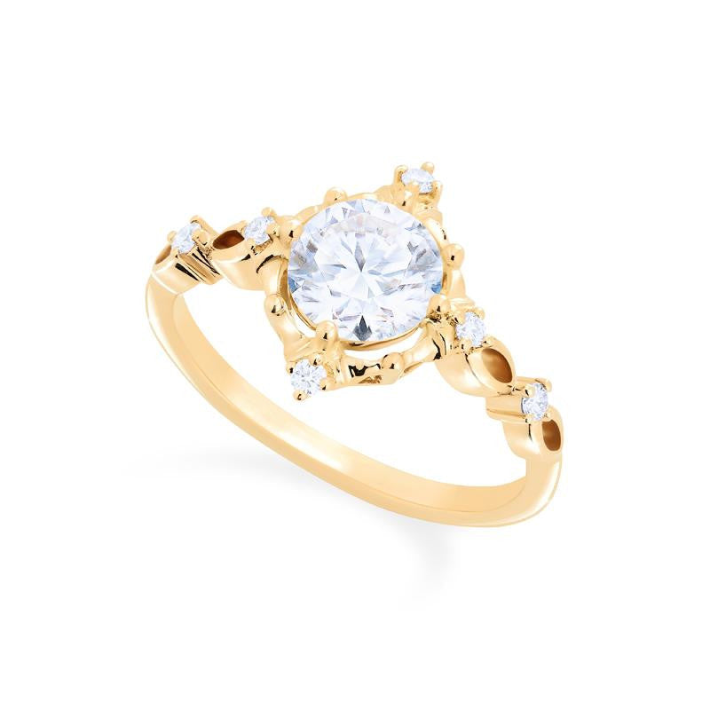 [Annalise] Victorian Heirloom Engagement Ring in Diamond / Moissanite