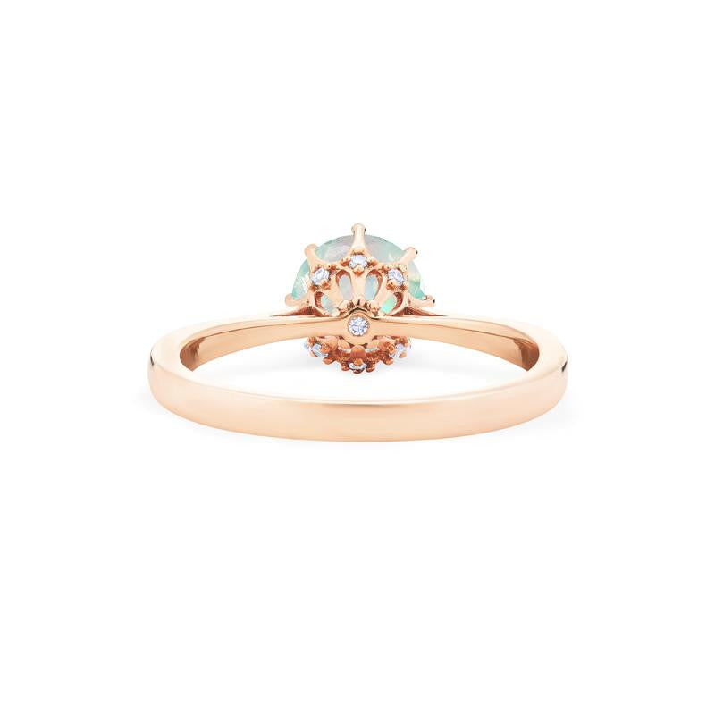 [Victoria] Classic Crown Solitaire Ring in Opal