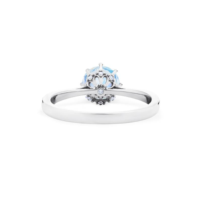 [Victoria] Classic Crown Solitaire Ring in Moonstone