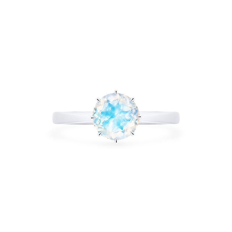 [Victoria] Classic Crown Solitaire Ring in Moonstone
