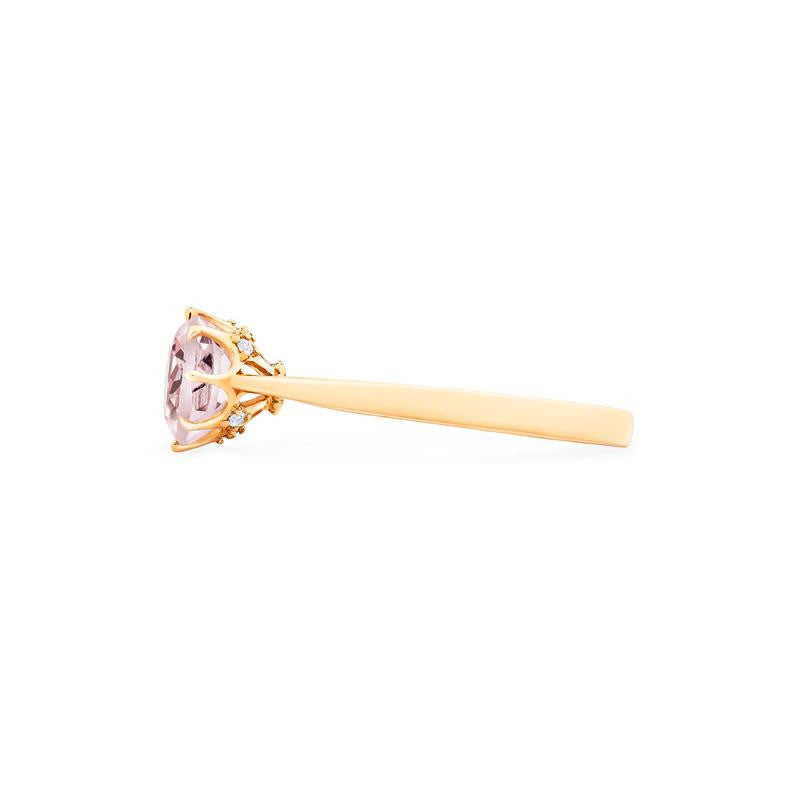 [Victoria] Classic Crown Solitaire Ring in Morganite
