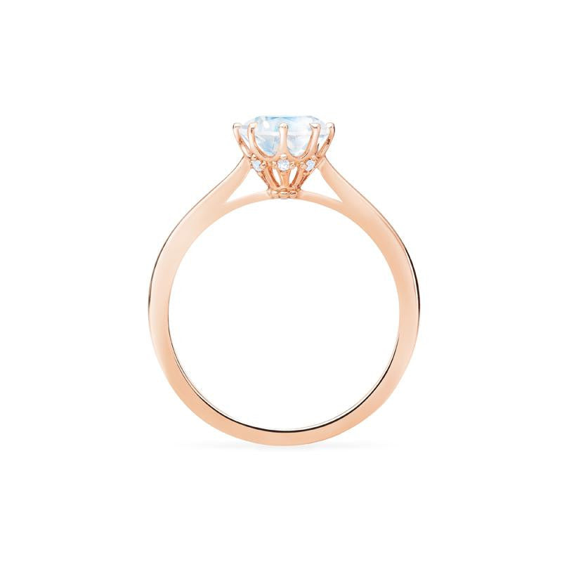 [Victoria] Classic Crown Solitaire Ring in Moonstone