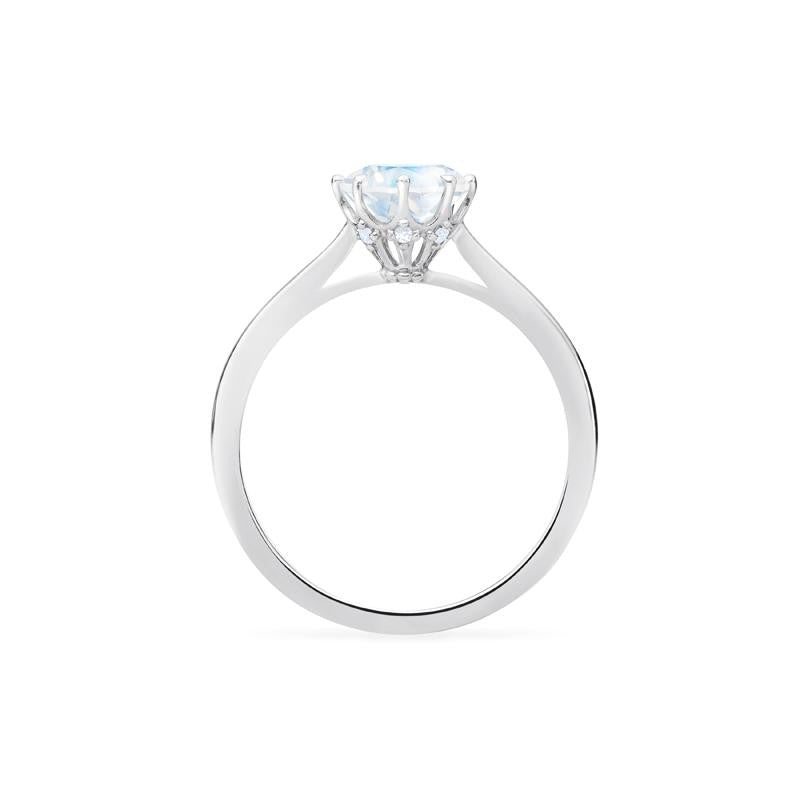 [Victoria] Classic Crown Solitaire Ring in Moonstone