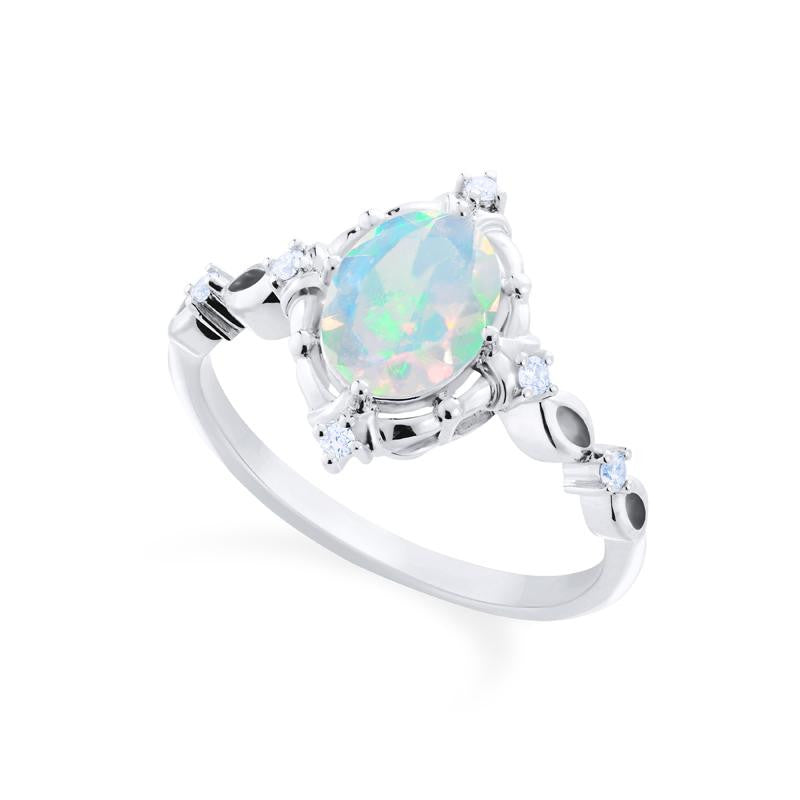 [Anastasia] Victorian Heirloom Oval Cut Ring in Natural Australian Opal