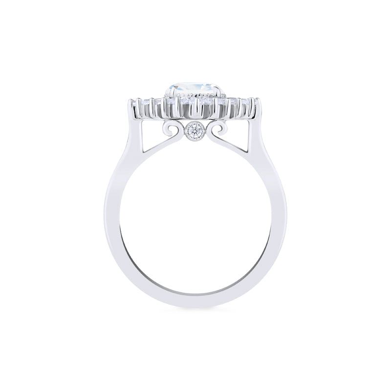 [Artemis] Vintage Deco Goddess Ring in Moonstone
