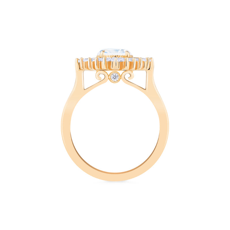 [Artemis] Vintage Deco Goddess Ring in Moonstone